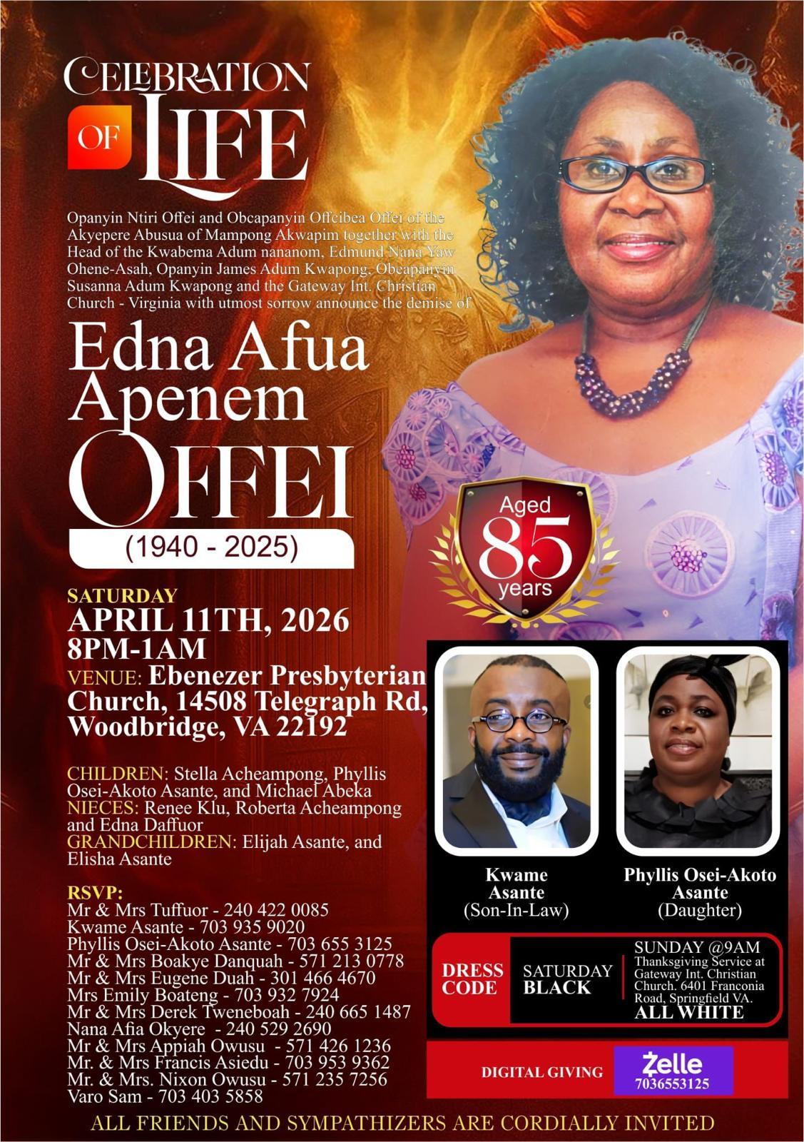 In Loving Memory of Edna Afua Apenem OFFEI